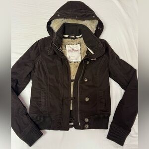 Hollister Dark Brown Fur-Lined Jacket